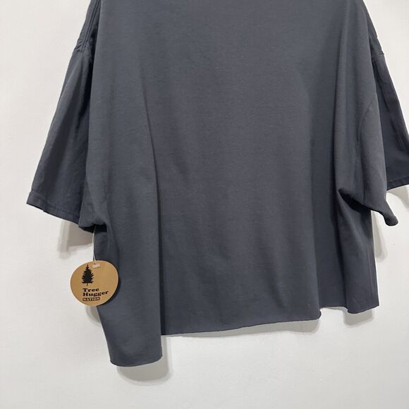 Tree Hugger Tshirt Tee Womens XL Gray Crop Short Sleeve Casual Smiley Face NEW - Picture 9 of 10